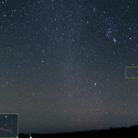 冬の大三角と流星 (23-10-22)