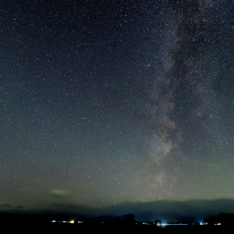 西天の天の川と黄道光