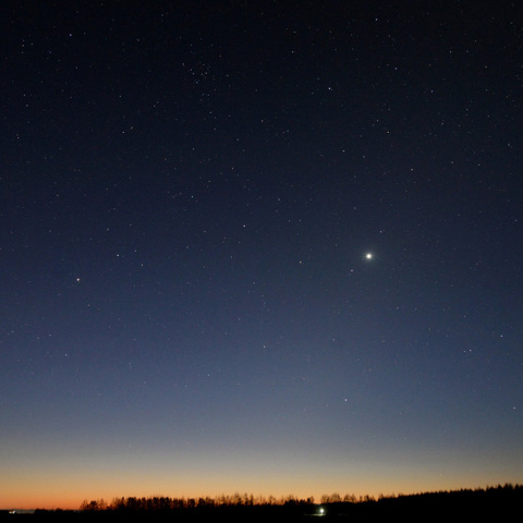 春の大三角と金星 (23-11-16)