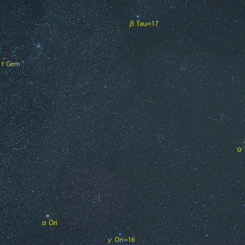 ベテルギウス周辺の輝星