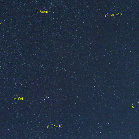 ベテルギウス周辺の輝星 (24-03-13)