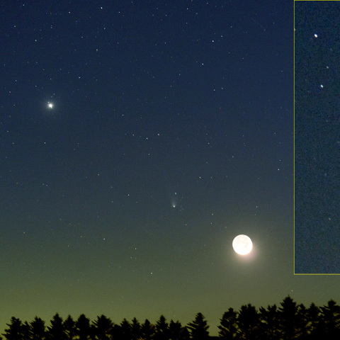 月と木星とポン・ブルックス彗星 (24-04-10)