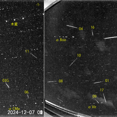 夜半後の流星 (24-12-07)