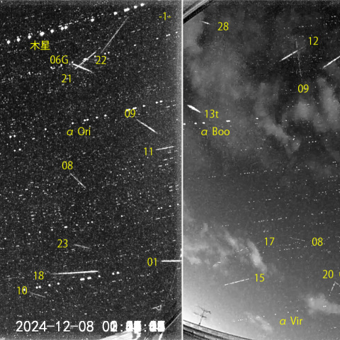 夜半後の流星 (24-12-08)
