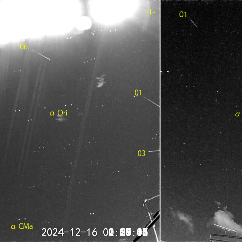 夜半後の流星 (24-12-16)