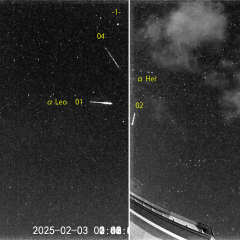 夜半後の流星 (25-02-03)