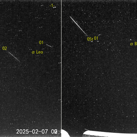 夜半後の流星 (25-02-07)