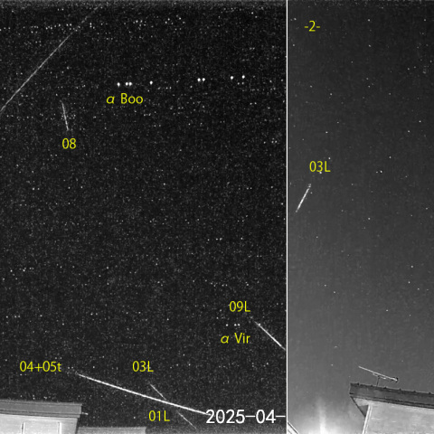 夜半後の流星 (25-04-21)