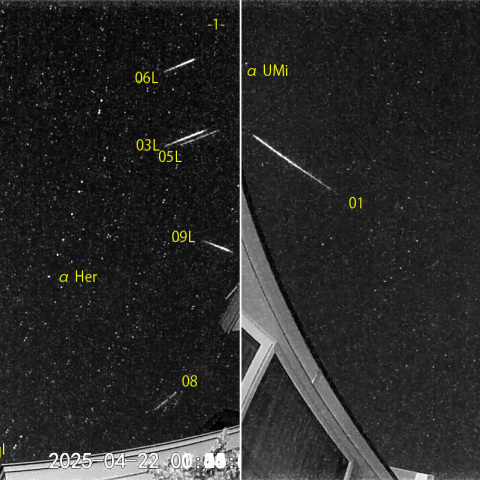 夜半後の流星 (25-04-22)