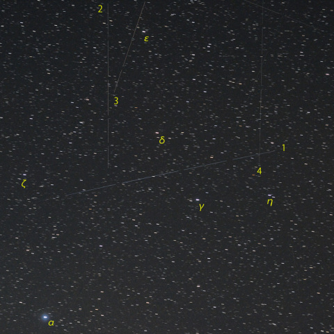 おとめ座と人工天体