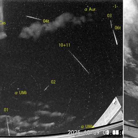 夜半後の流星 (25-10-09)