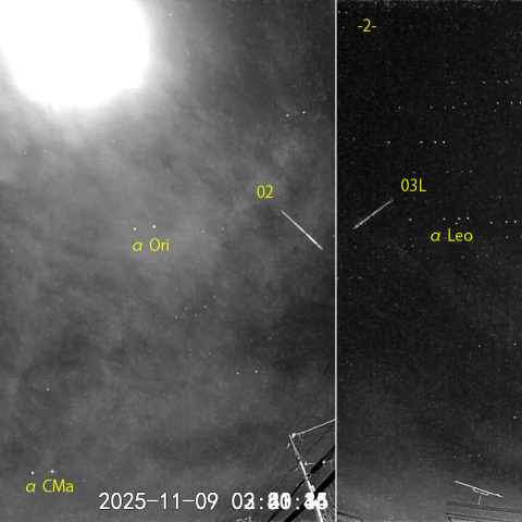 夜半後の流星 (25-11-09)