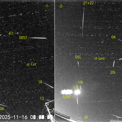 夜半後の流星 (25-11-16)