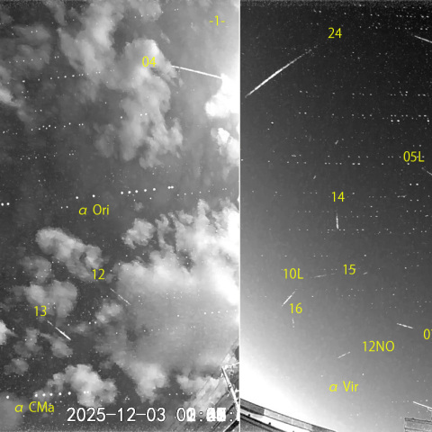 夜半後の流星 (25-12-03)