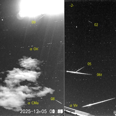 夜半後の流星 (25-12-05)