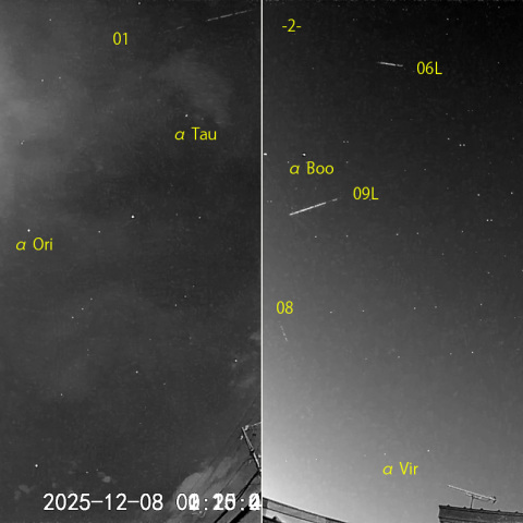 夜半後の流星 (25-12-08)