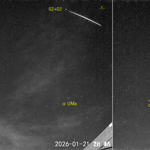  夜半前の流星N (26-01-21)
