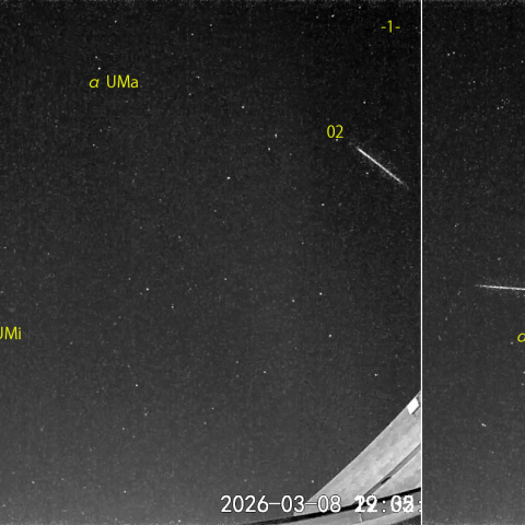 夜半前の流星N (26-03-08)