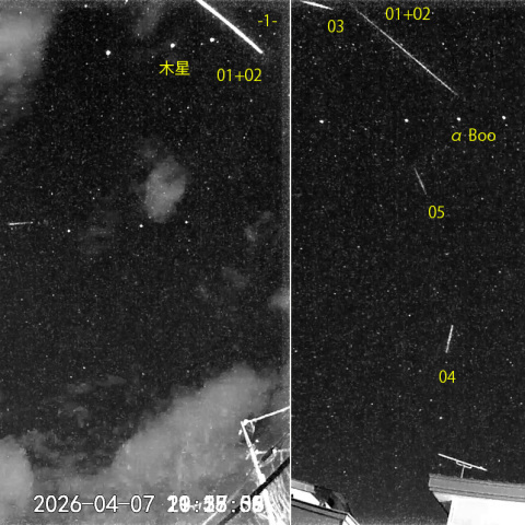 夜半前の流星S (26-04-07)