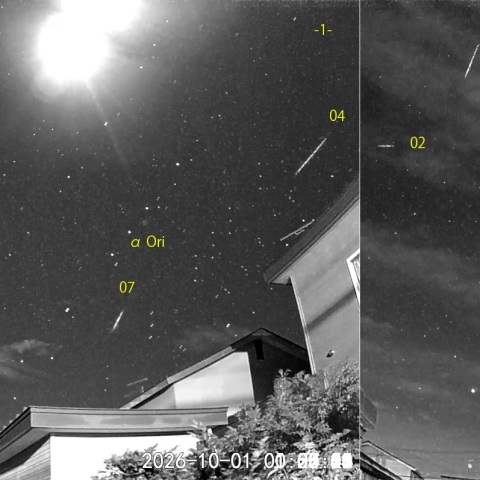 夜半後の流星E (26-10-01)