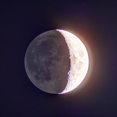 5月23日(月齢5.3)の地球照