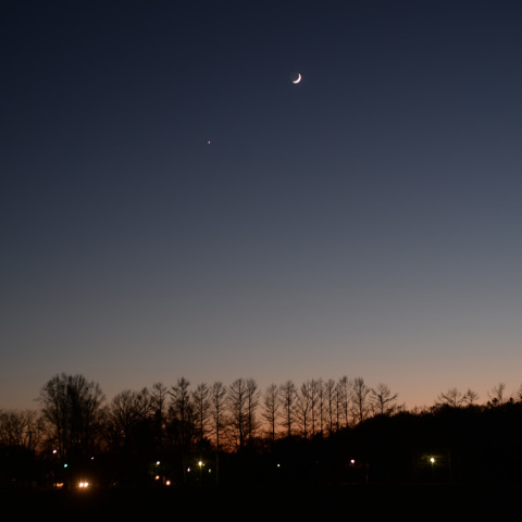 月と金星の接近