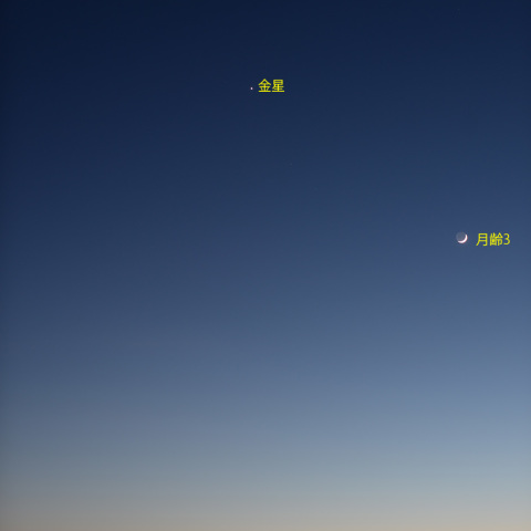 月、金星、火星