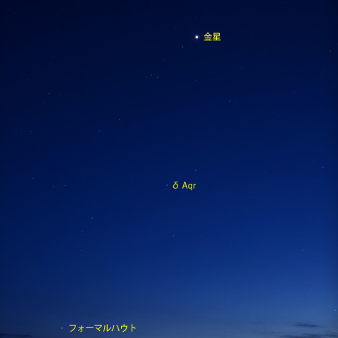 夕空の金星と火星