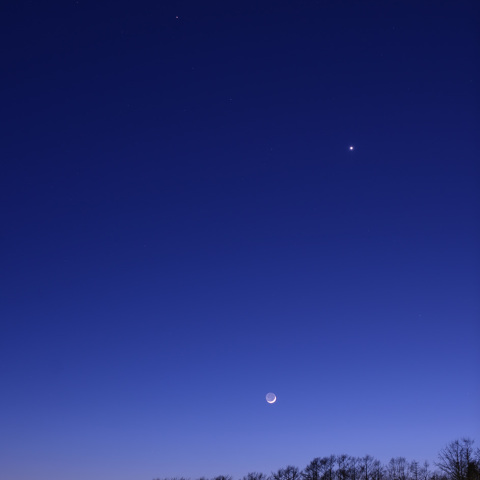 月と金星、火星