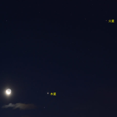 月と木星・火星