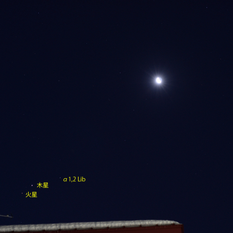 火星・木星と月