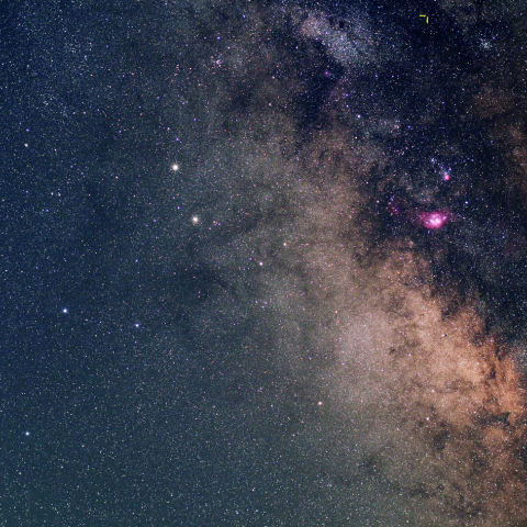 南斗六星と火星・土星