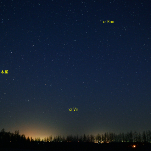 沈む春の大三角