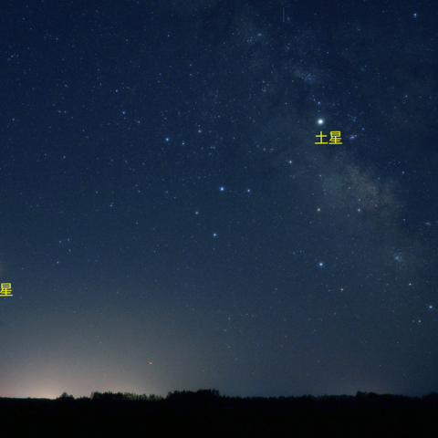 昇る最接近の日の火星