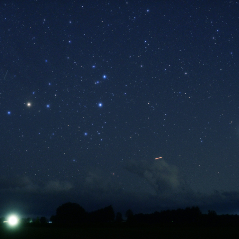沈むさそり座と木星