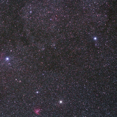 カシオペヤ座西部の星雲星団