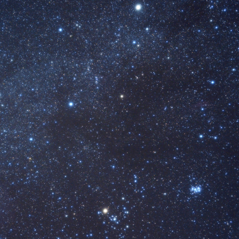 おうし座～ぎょしゃ座の天の川と暗黒帯