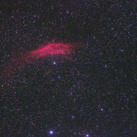 カリフォルニア星雲と散開星団