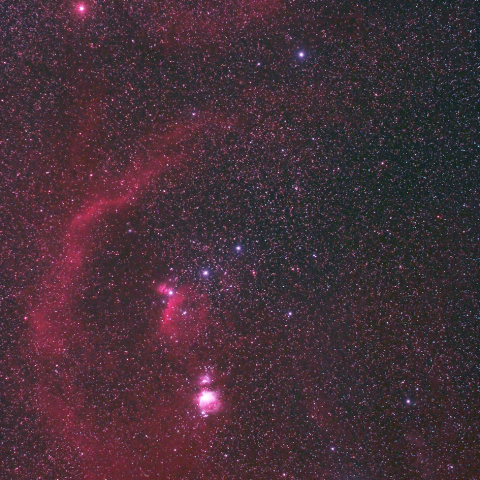 オリオン座主要部の星雲
