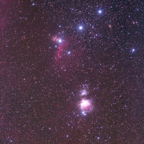 オリオン座南部の星雲