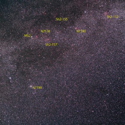 カシオペア～ケフェウス座の星雲星団