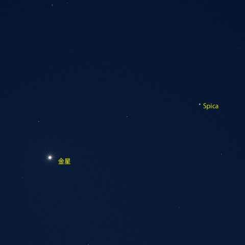 金星とスピカの接近