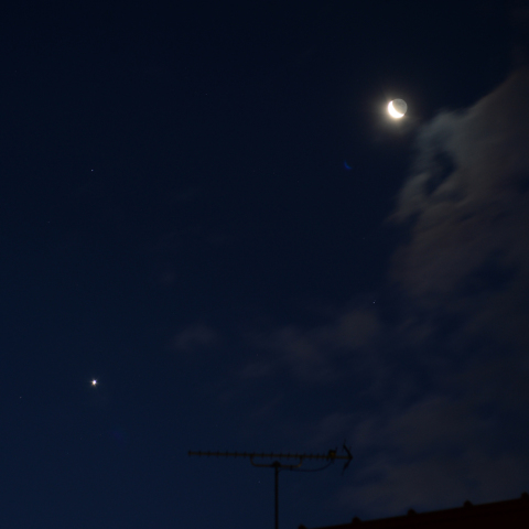 月と金星