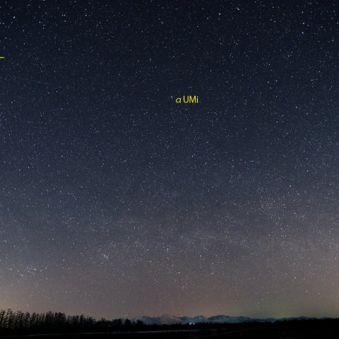 北の地平線の天の川