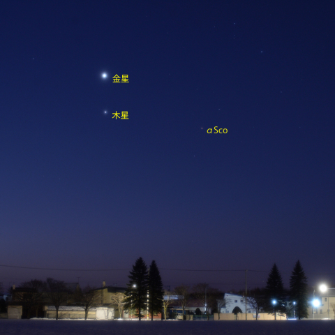 金星と木星の接近
