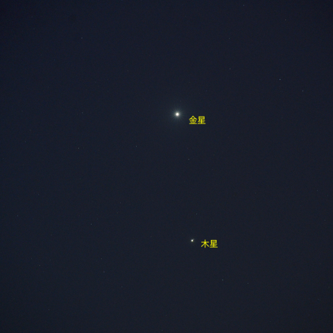 金星と木星の接近