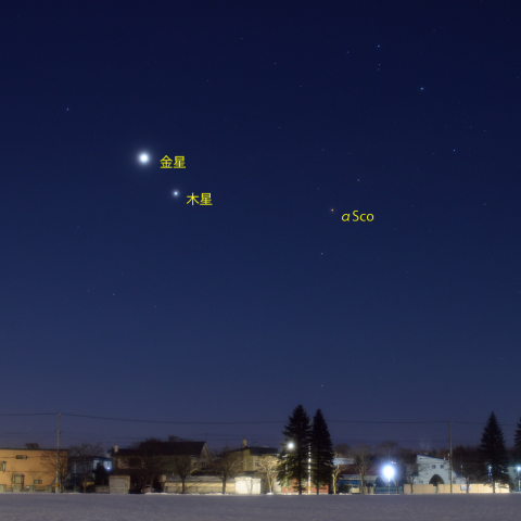 金星と木星の接近