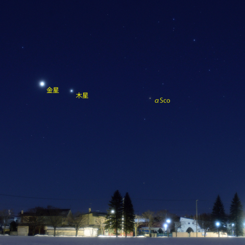 金星と木星の接近