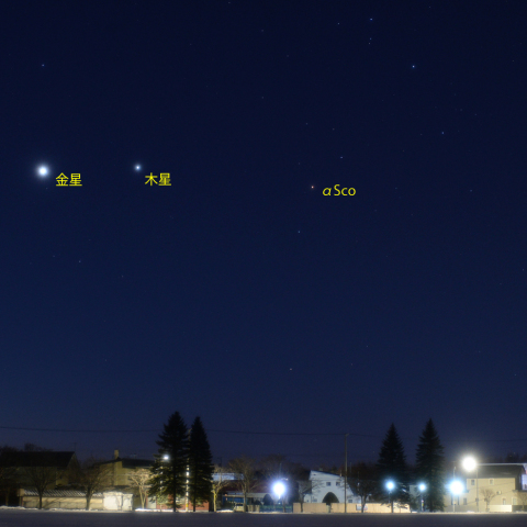 金星と木星の接近