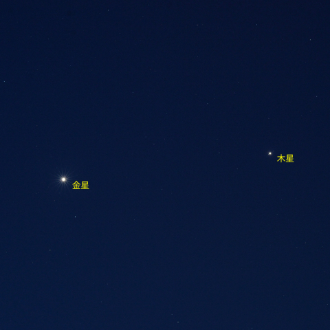 金星と木星の接近